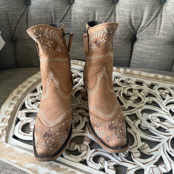 Lane Embroidered Side Zip Western Cowboy Boots Women’s 6.5 - Picture 3 of 9
